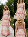 Cute Sweetheart Spaghetti Straps Ruffles A-Line Long Prom Party Dress,PDS118514