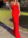 Elegant V-neck Sleeveless Ruffle Mermaid Long Floor Length Prom Dress,PDS11470