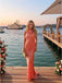 Stunning Halter Cowl Neck Satin Sheath Long Prom Evening Gown,PDS118595