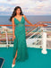 Elegant Lace Spaghetti Straps V-Neck Sleeveless Mermaid Long Prom Party Dress,PDS11778