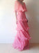 Elegant Off Shoulder Sleeveless A-line Long Prom Dress,PDS11544