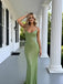 Light Green Jewel Sparkly Sequin Sleeveless Mermaid Long Prom Party Dress,PDS11829