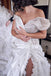 Elegant Off shoulder  Sleeveless Side slit A-line  Wedding Dresses, WDY0341