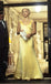 Yellow V-neck Sleeveless Sheath Floor Length Prom Dress,PDS11613
