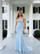 Elegant Spaghetti Straps Lace Appliques Chiffon Long Prom Party Dress,PDS118516