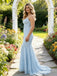 Elegant Spaghetti Straps Lace Appliques Chiffon Long Prom Party Dress,PDS118516