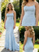 Elegant Spaghetti Straps Lace Appliques Chiffon Long Prom Party Dress,PDS118516