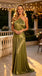 Olive Green Metallic Pleated Halter Tiered Long Prom Evening Dress,PDS118599