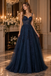 Luxurious Tulle Spaghetti Strap Sweetheart A-Line Long Formal Dress,PDS118701