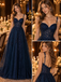 Luxurious Tulle Spaghetti Strap Sweetheart A-Line Long Formal Dress,PDS118701