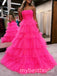 Honest Strapless Ruffles Sleeveless A-line Long Prom Dress,PDS11683