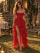 Gorgeous Chiffon Off Shoulder High Low Ruffled Prom Gown,PDS118702