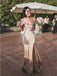 Elegant Off Shoulder Side Slit Mermaid Floor Length Prom Dress,PDS11618