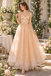 Stunning Floral Appliqué Tulle Strapless Slit Tiered Evening Gown,PDS118705