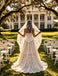 Luxury Strapless Sleeveless Lace A-Line Floor Length Long Wedding Dresses, WD0366