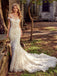 Sexy V-neck Sleeveless Mermaid Lace applique Wedding Dresses, WDY0345