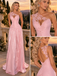 Gorgeous Pink One Shoulder Lace Shimmer A-Line Prom Dress,PDS118543