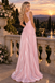 Gorgeous Pink One Shoulder Lace Shimmer A-Line Prom Dress,PDS118543