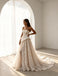 Luxury Strapless Sleeveless Lace A-Line Floor Length Long Wedding Dresses, WD0366