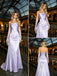 Lavender Satin Strapless Pleated Long Prom Dress With Detachable Train,PDS118609