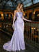 Lavender Satin Strapless Pleated Long Prom Dress With Detachable Train,PDS118609