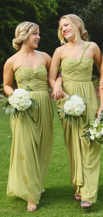 Mismatched Elegant Sweetheart Simple Long A-line Bridesmaid Dressess, BDS0297