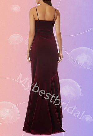Elegant Strapless Sleeveless Sheath Long Prom Dress,PDS1129