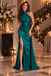 Elegant Halter Sleeveless Satin Twist Front Slit Long Formal Dress,PDS118710