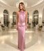 Mauve Satin Halter Cutout Sleeveless Long Formal Party Dress,PDS118616