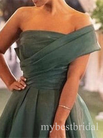 Elegant One Shoulder Sleeveless Side Slit A-line Long Prom Dress,PDS11689