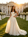 Elegant Sweetheart Pleats Sleeveless Chiffon A-Line Floor Length Wedding Dresses, WD0385