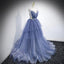 Elegant V-neck Sleeveless A-line Floor Length Long Prom Dress,PDS11568