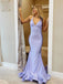 Sexy V-Neck Sleeveless Jersey Mermaid Long Prom Party Dress,PDS11781