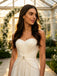 Elegant Sweetheart Pleats Sleeveless Chiffon A-Line Floor Length Wedding Dresses, WD0385