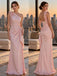 Cute Blush Pink One Shoulder 3D Floral Satin Ruched Formal Gown,PDS118815