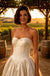Stunning Sweetheart Strapless Satin A-Line Floor Length Long Wedding Dresses, WD0367