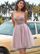 Elegant V-neck Sleeveless A-line Short Mini Homecoming Dress,  HDS0101