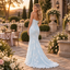 Delicate Spaghetti Strap Lace Applique Mermaid Train Formal Dress,PDS118716