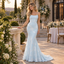 Delicate Spaghetti Strap Lace Applique Mermaid Train Formal Dress,PDS118716