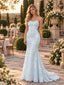 Delicate Spaghetti Strap Lace Applique Mermaid Train Formal Dress,PDS118716