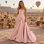 Luxury Strapless Satin Draped A-Line Long Evening Prom Dress,PDS118717