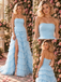Dreamy Strapless Tulle Tiered Ruffle Slit Long Prom Party Dress,PDS118719