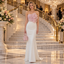 Romantic Strapless Satin Flower Detail Mermaid Long Evening Dress,PDS118720