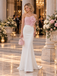 Romantic Strapless Satin Flower Detail Mermaid Long Evening Dress,PDS118720