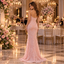 Glam Spaghetti Strap Lace V-Neck Mermaid Long Formal Prom Dress,PDS118721