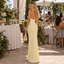 Sophisticated Halter Satin Ruched Mermaid Long Bridesmaid Dress,PDS118725
