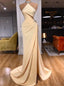 Sexy Halter Sleeveless Mermaid Side slit  Long Floor Length Prom Dress,PDS1142
