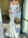 Sexy Off Shoulder Mermaid Lace Applique Wedding Dresses, WDY0351