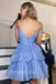 Sexy V-neck Sleeveless A-line Short Mini Homecoming Dress,  HDS0094