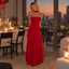 Stunning Strapless Chiffon Tiered Ruffle Long Evening Formal Dress,PDS118726